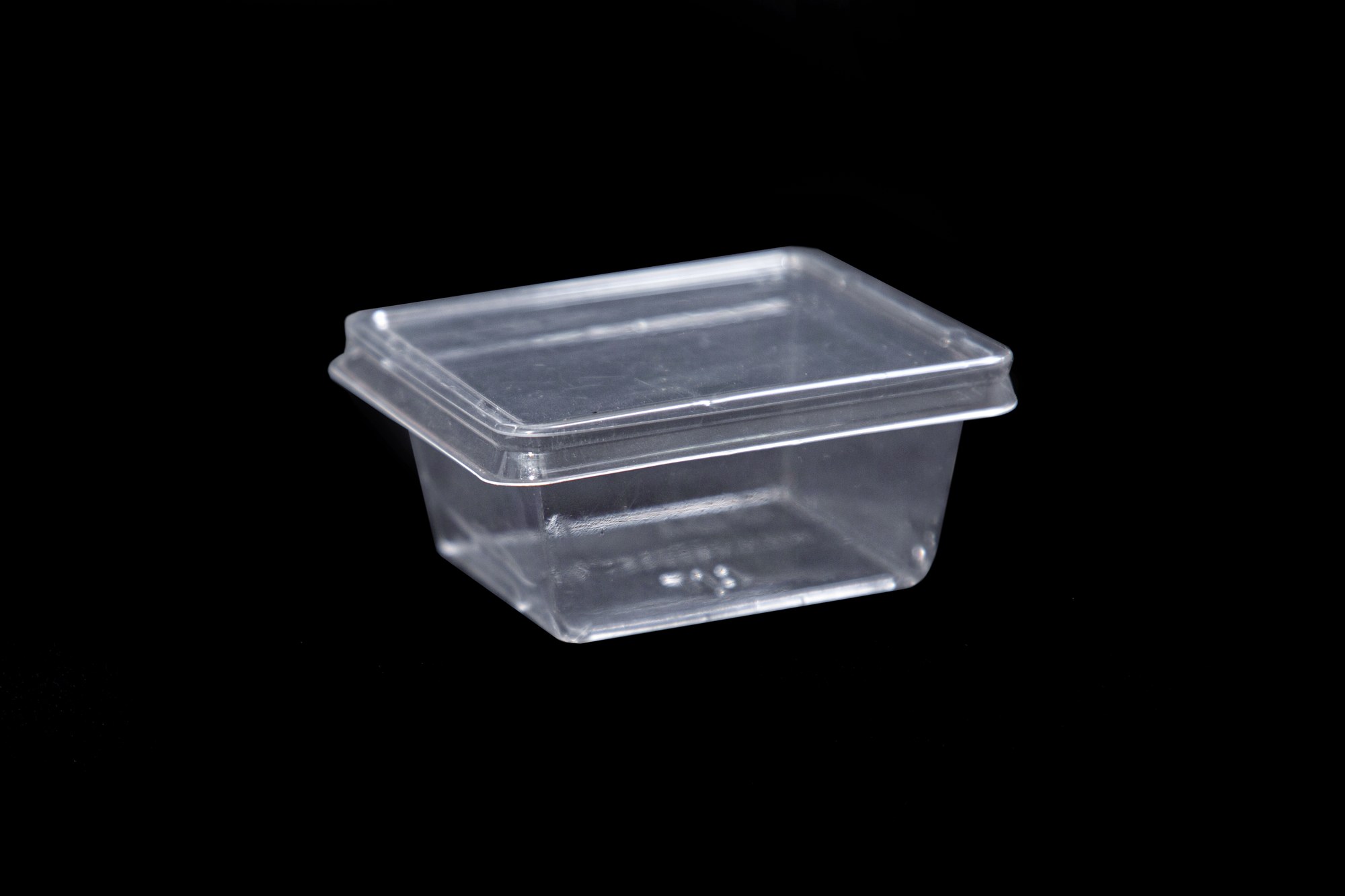 Small Rectangular Container with matching clear rectangular lid — for snack packs, meal-prep portions and lunchbox service